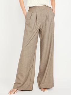 Extra High-Waisted Super Wide-Leg Pants | Old Navy Perfect Pant, Twill Pants, Bottom Clothes, Big And Tall, Petite Size, Belly Button, Bottoms Pants