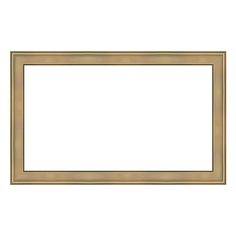 an empty gold frame on a white background