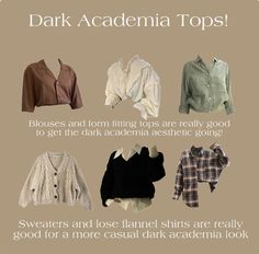 Dark Academia Tops, Guide To Dark Academia, Academia Tops, Dark Academia Lifestyle, Womens Fall Outfits