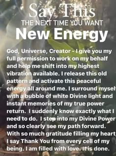 Calling Energy Back, Cleansing Mantras, E Mc2, Daily Positive Affirmations