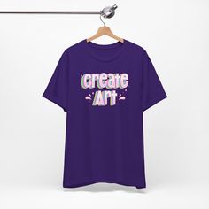 Express your passion for art with our "Create Art" graphic t-shirt. Designed to inspire artists and art teachers, this tee showcases a vibrant and eye-catching design that beautifully captures the essence of creativity. Made from premium quality materials, it offers both comfort and durability, perfect for everyday wear or as a statement piece in the art studio or classroom. Whether you're an artist seeking motivation or an art teacher looking to inspire your students, this tee is a must-have addition to your wardrobe. Makes a thoughtful gift for art lovers, creative souls, and the dedicated art educators in your life. Embrace your artistic spirit and let this tee be a symbol of your love for art and self-expression. .: 100% Airlume combed and ringspun cotton (fiber content may vary for di Artist Tees, Rainbow Tee, Apparel Merchandising, Artist Gifts, Teacher Style, Gifts For Art Lovers, Art Teacher, Cotton Fiber, Art Education