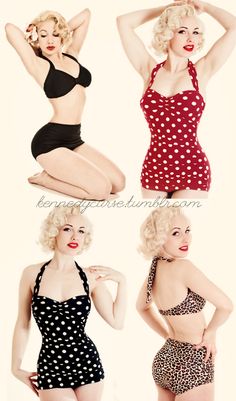 50s Swimwear, Pinup Poses, Retro Bathing Suits