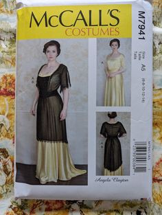 an image of a woman's dress sewing pattern on the cover of a magazine