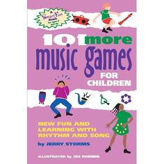 the book cover for 10 more music games for children