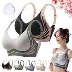 PRICES MAY VARY. 【Super Gather Bra Wireless Push-Up Bra】Currentlye Brassier, lifting anti-sagging wireless push-up bra features a push-up design that gently lifts and shapes your bustline, creating a more curvaceous and feminine silhouette. The lift effect not enhances your natural beauty but also gives you confidence. 【Wireless Comfort】Currentlye Brassier Pro offers wireless freedom, eliminating the discomfort and constriction often associated with traditional wired bras. This design allows for Gather Bra, Bra Wireless, Lounge Lingerie, Everyday Bra, Feminine Silhouette, Seamless Bra, Wireless Bra, Natural Shapes, Push Up Bra