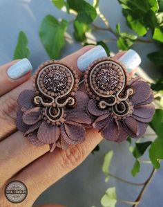 Soutache earrings. Brown color. Comfortable. Soutache Earrings, Oct 1, Lithuania, Jewelry Earrings Studs, Brown Color, Jewelry Earrings, Stud Earrings, Ships, Color