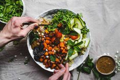 Roasted Chickpea Salad African Stew, Plant Based Meal, Plant Based Meal Planning, Meal Planning Ideas, Seafood Soup, Minced Meat, Greek Salad, Planning Ideas, Dressing Recipe