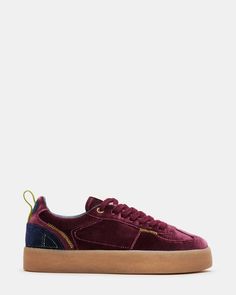 TUCKER Burgundy Multi Platform Low-Top Sneaker | Women's Sneakers Statement Shoes, Top Sneakers Women, Statement Shoe, Platform Sneaker, Women's Sneakers, Low Top, Top Sneakers, Womens Sneakers, 1 Inch