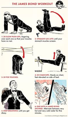 a poster with instructions on how to work out