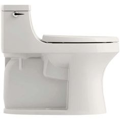 Searching for a toilet that combines modern design with practical features? The Kohler K-5172-95 one-piece elongated toilet with left-hand trip lever offers a sleek and low-profile design, perfect for enhancing any bathroom’s aesthetic. Its seamless one-piece construction ensures easy cleaning while showcasing a sophisticated ice grey finish that complements various styles.This toilet features a compact elongated bowl, providing extra comfort without taking up more space than a standard round-front bowl. The Comfort Height feature delivers chair-height seating, making it easier for most adults to sit down and stand up. With a 1.28 gallons per flush (gpf) rating, it offers powerful performance while conserving water, making it eligible for consumer rebates in some areas.Practicality meets i Serene Bathroom, Elongated Toilet, Toilet Design, Chair Height, One Piece Toilets, S Aesthetic, Water Conservation, Bathroom Toilets, Neat And Tidy