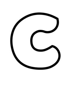 the letter c is shown in black and white