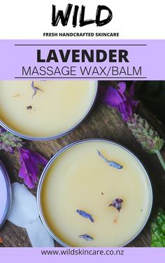 lavender massage wax / balm with fresh handcrafted skin care