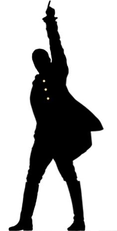 the silhouette of a man in a suit and hat is dancing with his hand up