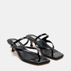 JESSA Black Leather Strappy Kitten Heel | Women's Designer Shoes – Steve Madden Canada Luxurious Heels, Steve Madden Store, Shoes Steve Madden, 2 Inch Heels, Footwear Design Women, Kitten Heel, The Struts, Designer Shoes, Designing Women