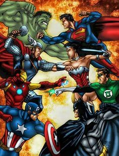 Marvel vs DC Avengers Vs Justice League, Avengers Comics, Marvel Vs, Dc Heroes, Dc Comics Art, Comic Book Characters