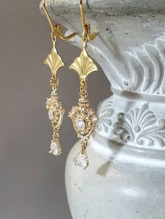 Rococo Jewelry 18th Century, Bridgeton Jewelry, Rococo Earrings, Regency Era Jewelry, Victorian Era Jewelry, Regal Jewelry, Bewitched Me Body And Soul, Rococo Jewelry, 1800s Jewelry