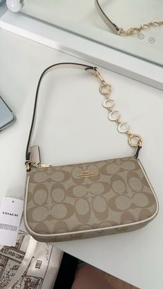 Coach Bow Bag, Coquette Coach Bag, Trendy Coach Shoulder Bag With Gold-tone Hardware, Coach Bow Print Bag, Bag With Charms, Coach Teri Shoulder Bag, Shoulder Bag Coach, Dream Bag