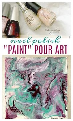 Nail Polish Hydro Dipping, Old Nail Polish Crafts, Nail Polish Art On Canvas, Old Nail Polish Uses, Art With Nail Polish, Nail Polish Marbling Crafts, Opi Blue Nail Polish, Diy Nail Polish Remover