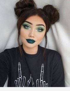 Coachella Make-up, Maquillage Harry Potter, Alien Halloween Makeup, Alien Make-up, Halloween Women Makeup, Coachella Makeup, Halloweenský Makeup, Alien Makeup, Galaxy Makeup