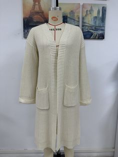 F00194583-402 Long Knitted Acrylic Outerwear, Long Cotton Sweater Coat For Winter, Winter Long Sleeve Ribbed Sweater Coat, Ribbed Long Sleeve Sweater Coat For Winter, Oversized Wool Casual Cardigan, Winter Ribbed Cotton Outerwear, Casual Wool Chunky Knit Sweater Coat, Casual Long Knitted Outerwear, Casual Chunky Knit Wool Sweater Coat