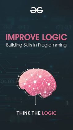 the book cover for improve logic building skills in programming, with an image of a brain on