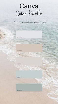 the color palette for canva's beach colors