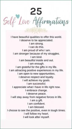 Affirmations Printable Free, Self Love Worksheet, Affirmation Worksheet, Printable Affirmations, Think Positive Thoughts, Feel Happier, Vie Motivation, Daily Positive Affirmations, Mental Training