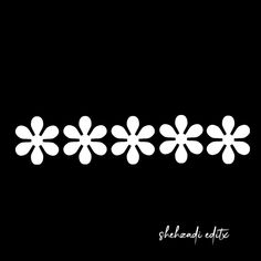 four white flowers on a black background with the words sheeshi diets written below them