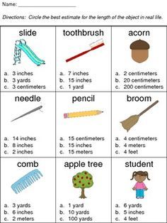 a printable worksheet with pictures of different objects