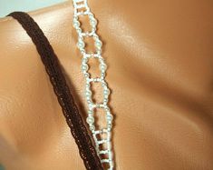 Instant Download Jet Swarovski Adjustable Beaded Bra Straps