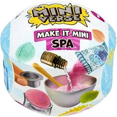 mini erasers make it mini spa in a tin with pink and blue powdered sugar