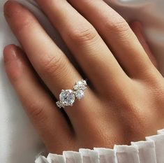 Ring Redesign, Future Engagement Rings, Diamond Rings Design, Cluster Engagement Ring, Rings Rings, Dream Engagement Rings, Wedding Etsy, Diamond Cluster Ring, Cz Diamond