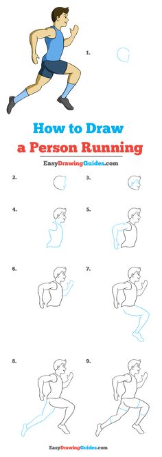 how to draw a person running