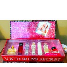 I Have 5 Boxes They Are All Retired And Very Rare And Htf Of Anyone Is Interested In A Particular One Just Message Me And I'll Make The Listing Victoria's Secret Perfume, Perfume Gift, Hair Fragrance, Skin Makeup, Gift Boxes, Very Rare, Pink Red, Victoria's Secret, Gift Box