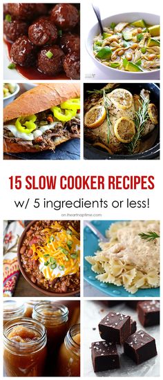 5 Ingredients Or Less, Crock Pot Food, Crockpot Ideas, Nice Recipes, 5 Ingredient Recipes, Slow Cooked Meals, Crockpot Dishes, Easy Slow Cooker Recipes, Freezer Cooking