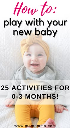 Happy newborn baby playing with parents between 0-3 months of age. 3 Months Baby Activities, Baby Zintuiglijk, Newborn Activities, Baby Development Activities, Baby Routine, Fun List, Baby Play Activities