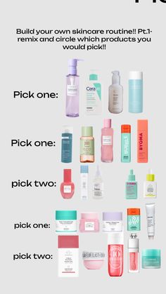 #remix #circle #preppy #beauty #skincare Pick Your Skin Care Routine, Preppy Skin Care Routine, Pick Your Skincare, Pick Your Skincare Routine, Preppy Skincare And Makeup, Preppy Skincare Routine, Preppy Skincare Products, Makeup Emoji, Skincare Shuffles