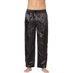 Intimo Mens Classic Satin Pajama Sleep Pants. These lounge pants feature a satin material. Easy care. Machine wash cold tumble dry low. Stretch elastic waistband. Button fly. Comfortable and soft. These make a great gift idea. For questions regarding sizing, please refer to size chart in the images. Size: M.  Color: Black.  Gender: male.  Age Group: adult. Mens Pyjama Bottoms, Satin Pajama Pants, Mens Pajama Pants, Satin Pajama, Pajama Pant, Sleep Pants, Satin Pajamas, Pajama Bottoms, Mens Pajamas