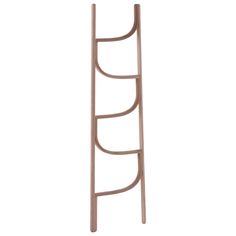 a wooden ladder on a white background