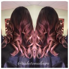 Rose gold ombre , color melt , pastel pink by Asheton Silvers Hair Color Asian, Hair Dye Tips, Rose Gold Ombre, Gold Ombre, Brunette Balayage Hair, Balayage Hair Blonde, Hair Inspiration Color