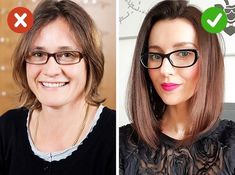 Glasses That Make You Look Younger - TOP 6 Tips Short Girl Fashion, Stars D'hollywood, Look Legging, Beauty Makeover, Mode Tips, Cool Winter, Oval Faces, Fall Hair Colors