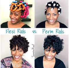 Flexi rods v perm rods and outcomes Types Of Hair Styles, Hair Styles For Black Women, Styles For Black Women, Roller Sets, Perm Rod Set, Cabello Afro Natural, Flexi Rods, Weave Styles, Perm Rods