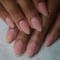 Acrylic Nail Shapes, Easy Nails, Work Nails, Casual Nails, Almond Acrylic Nails, Rose Nails, Neutral Nails