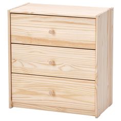 a wooden chest with two drawers on one side