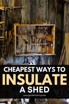 The cheapest and free ways how to insulate a shed include using bubble wrap and expanded polystyrene to reduce heat loss in winter. Cheap Insulation, Insulating A Shed, Diy Insulation, Man Cave Shed, Workshop Shed, Shed Office, Art Shed, Diy Storage Shed