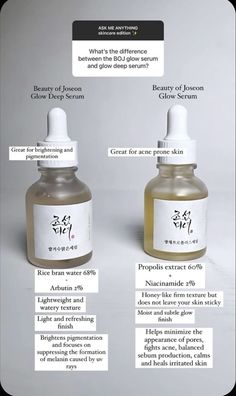 Beauty of joseon (glow deep serum) and ( glow serum) Korean Skin Care Routine For Dry Skin, Skin Care Routine For Dry Sensitive Skin, Korean Skincare For Sensitive Skin, Dry Sensitive Skin Skincare, Acne Prone Skincare Routine, Face Serum For Dry Skin, Skincare Dry Skin, Glow Deep Serum, Korean Skincare For Dry Skin