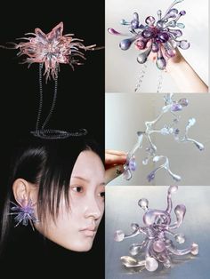 accessories @ mmwd Sea Anemones, 3d Printing Fashion, Butterfly Room, Cool Accessories, Bead Knit, Sweet Jewelry, Nail Shop, Special Jewelry, Pose Reference Photo