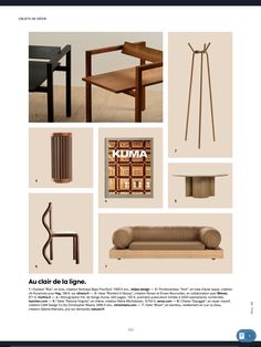 an article about furniture made from wood and leather