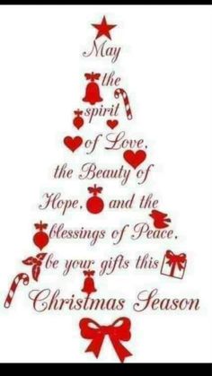 a christmas tree with the words may the spirit of love