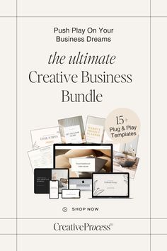 the ultimate creative business bundle for adobe, wordpress and other web elements is shown